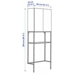 Dulap Ikea Enhet 80x32x204 (Antracit/Alb) Thumb