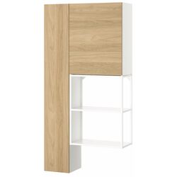 Шкаф Ikea Enhet 90x32x180 (Белый/Под Дуб Беленый) Thumb