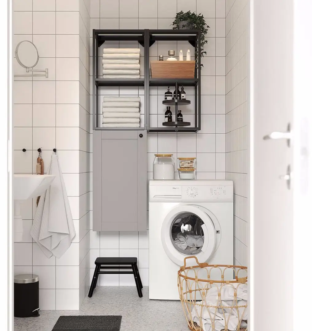 Dulap Ikea Enhet cu cadru 80x32x150 (Antracit/Gri)