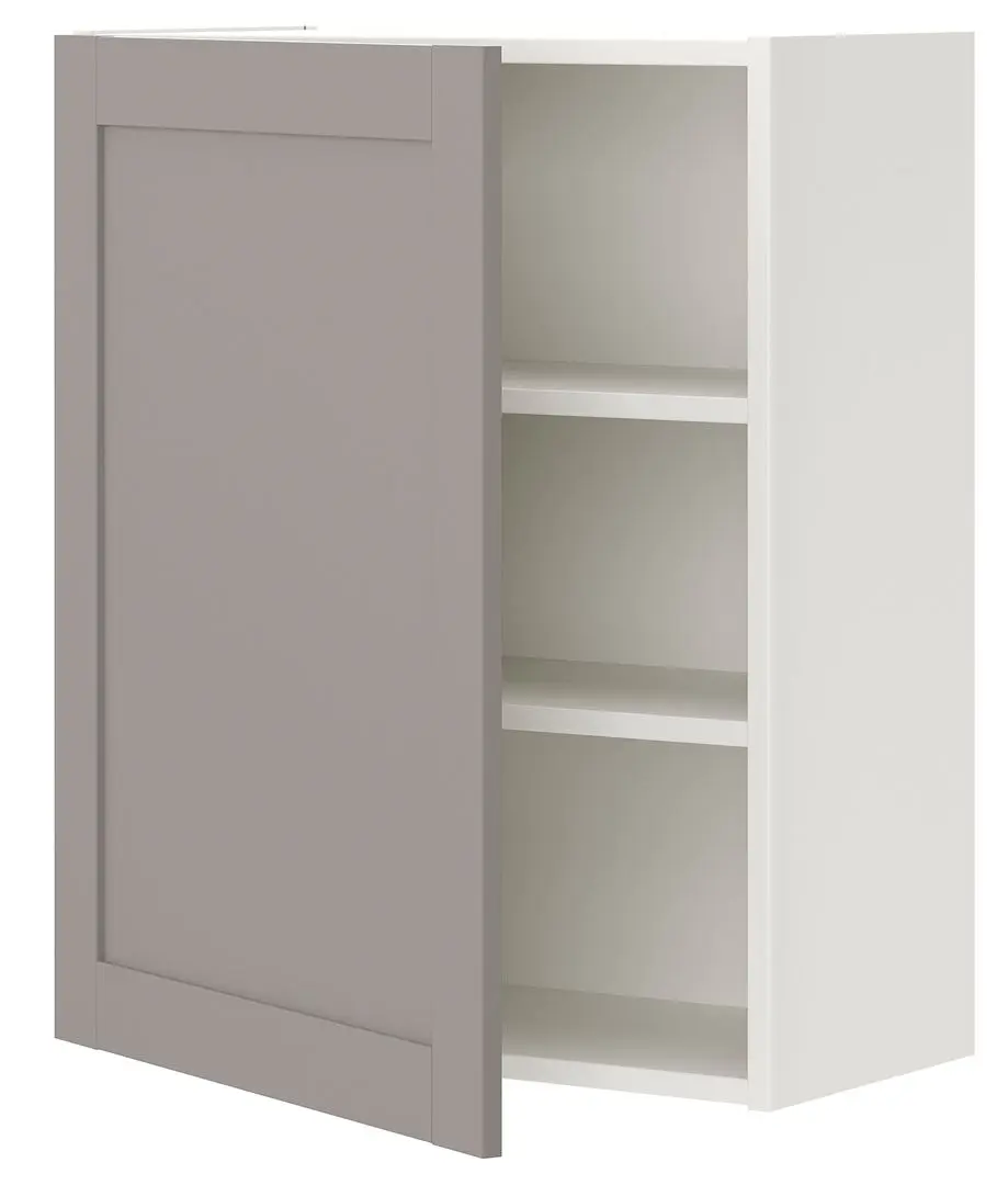 Dulap suspendat Ikea Enhet 2 poliţe/uşa 60x32x75 (Alb/Gri)