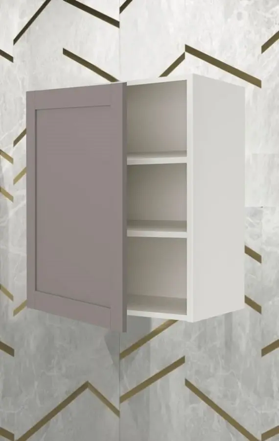 Dulap suspendat Ikea Enhet 2 poliţe/uşa 60x32x75 (Alb/Gri)