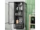 Dulap suspendat Ikea Mossjon 36x18x102 (Antracit/Transparent)