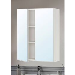 Шкаф с зеркалом Ikea Enhet 60x17x75 (Белый)