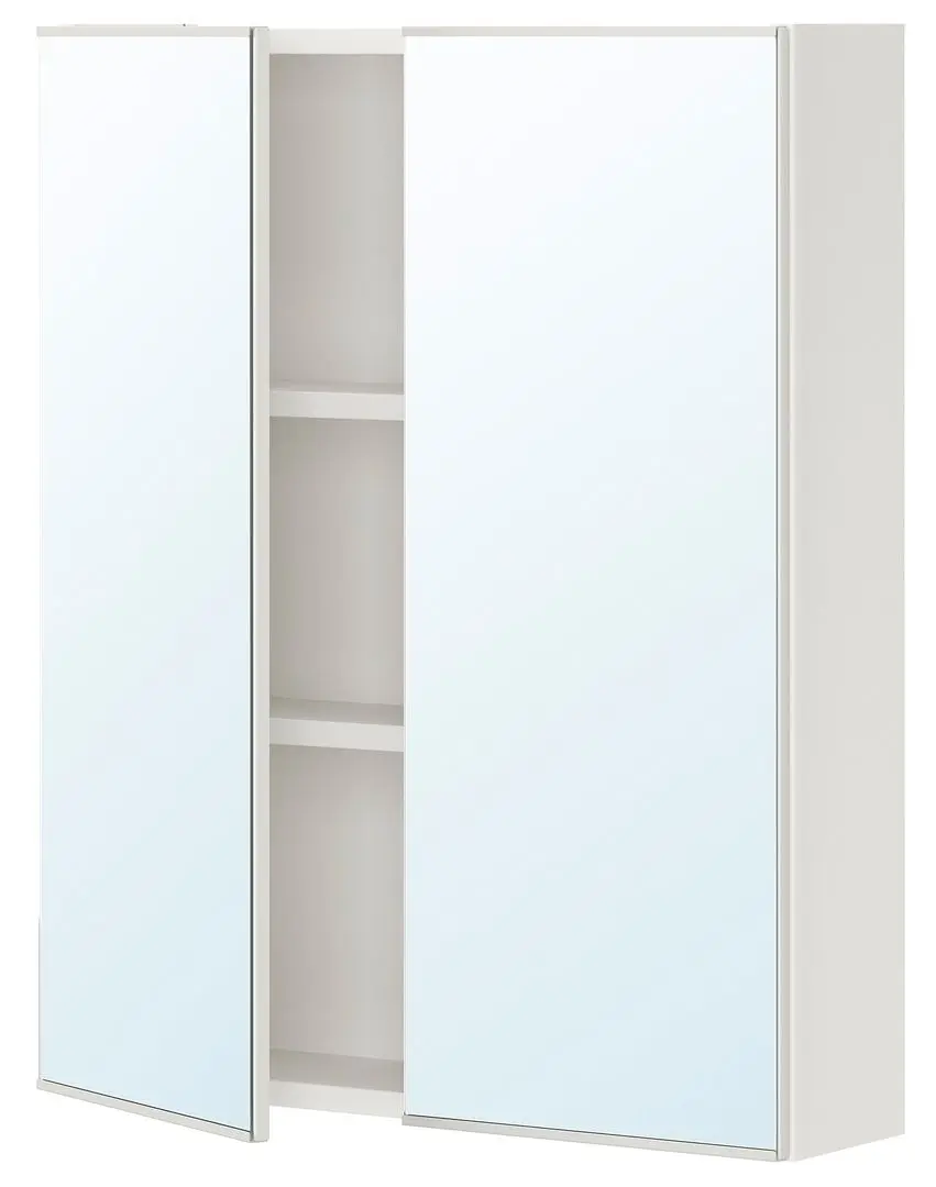 Шкаф с зеркалом Ikea Enhet 60x17x75 (Белый)