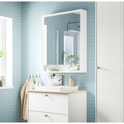 Dulap cu oglinda Ikea Faxalven cu oglinda/iluminare 80x15x95 (Alb)