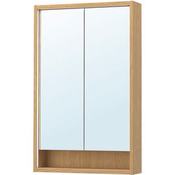 Шкаф с зеркалом Ikea Faxalven встроенная подсветка 60x15x95 (Имитация Дуба) Thumb
