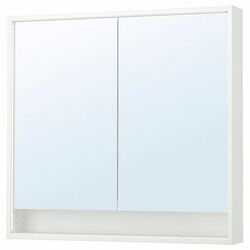 Dulap cu oglinda Ikea Faxalven iluminat integrat 100x15x95 (Alb) Thumb