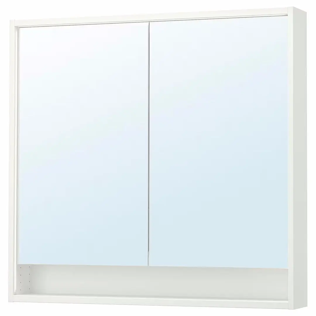 Dulap cu oglinda Ikea Faxalven iluminat integrat 100x15x95 (Alb) - 2