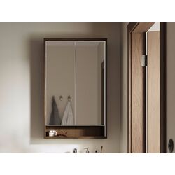 Dulap cu oglinda Ikea Faxalven iluminat integrat 60x15x95 (Maro/Aspect Stejar)