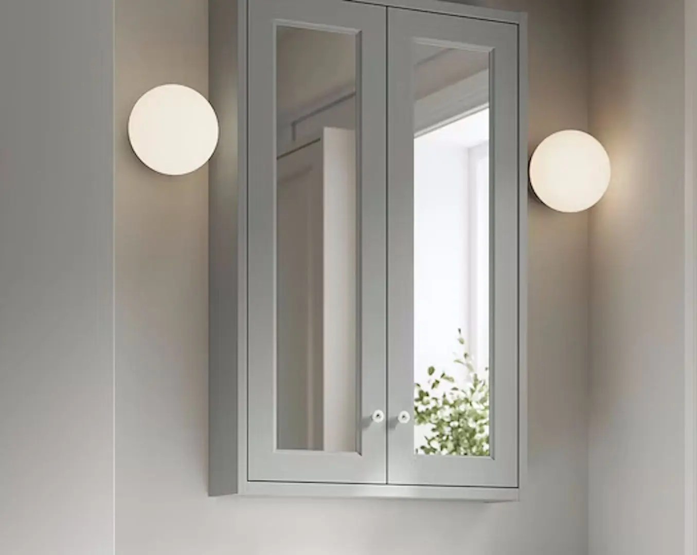 Dulap cu oglinda Ikea Tannforsen 60x15x95 (Gri)