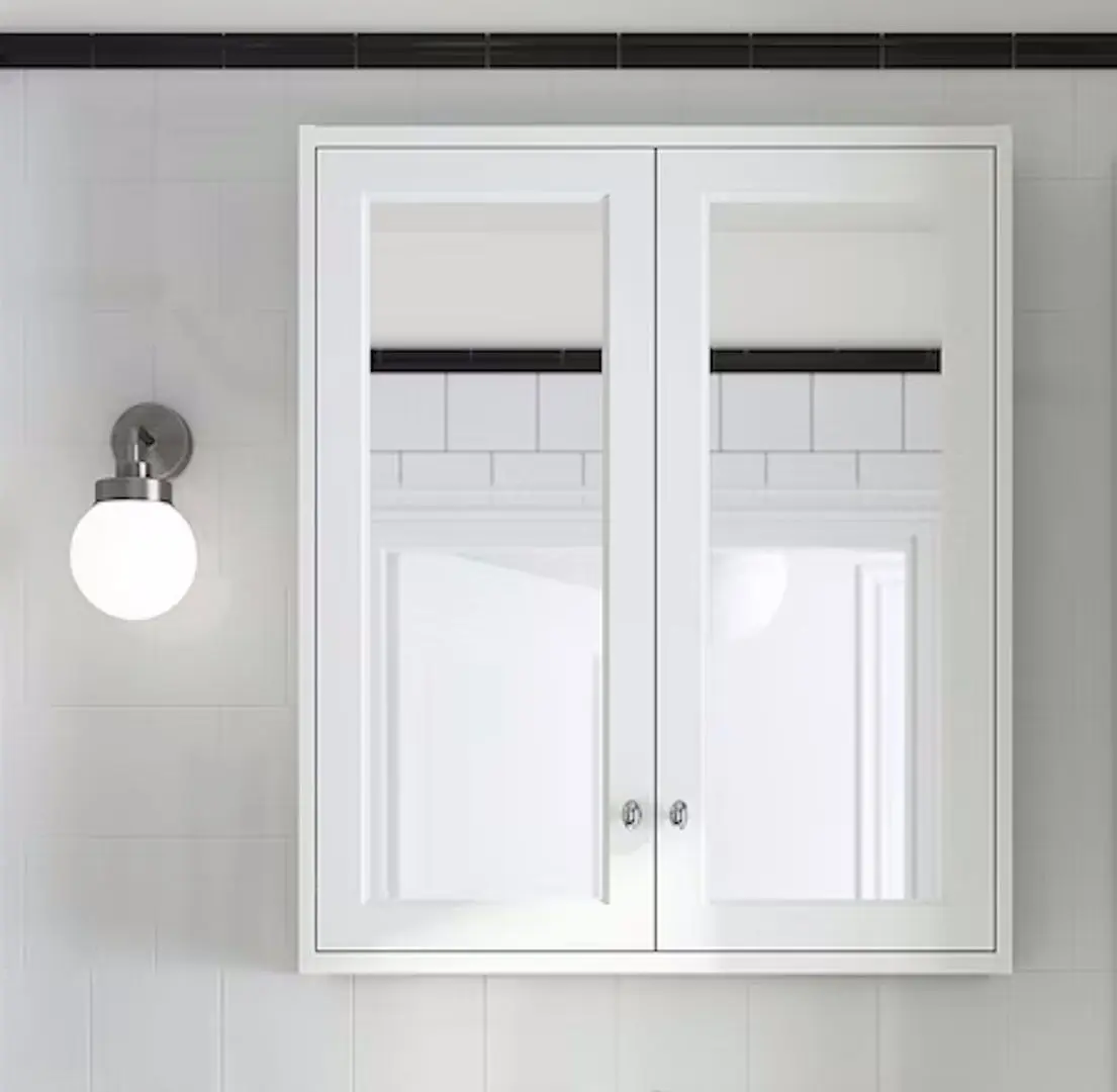 Шкаф с зеркалом Ikea Tannforsen 80x15x95 (Белый)