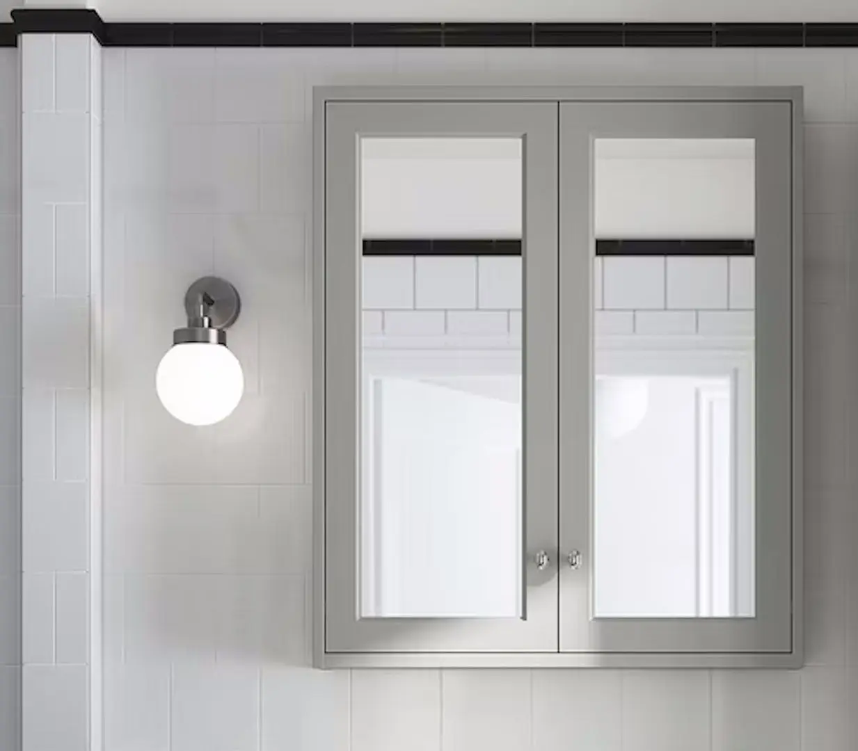 Dulap cu oglinda Ikea Tannforsen 80x15x95 (Gri)