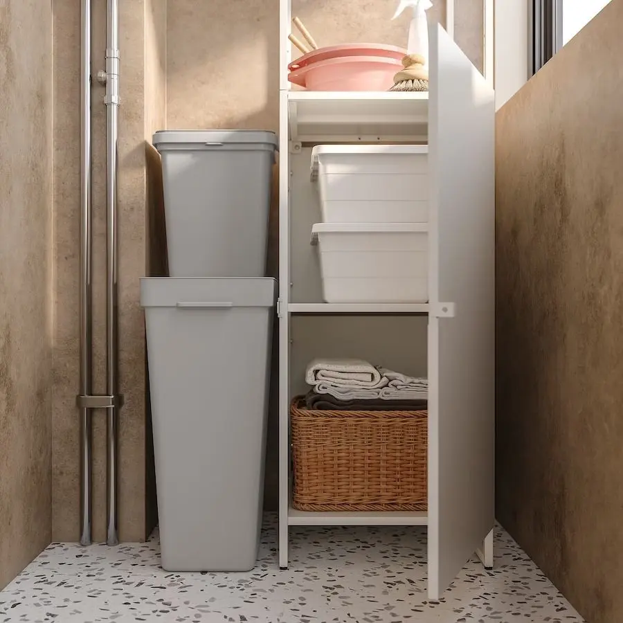 Etajera Ikea Jostein 41x44x180 (Alb)