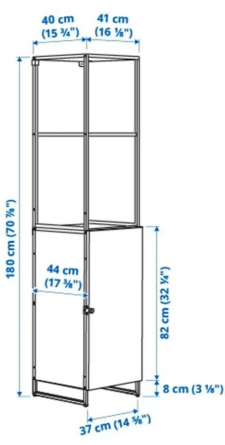 Etajera Ikea Jostein 41x44x180 (Alb)