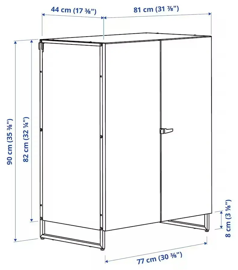 Dulap Ikea Jostein 81x44x90 (Alb)