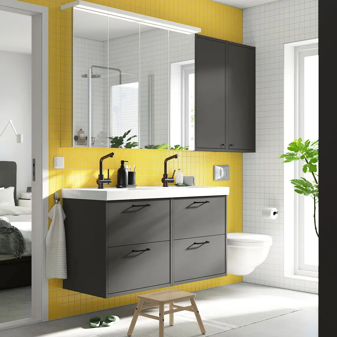 Dulap suspendat Ikea Havback 40x15x95 (Gri Inchis)