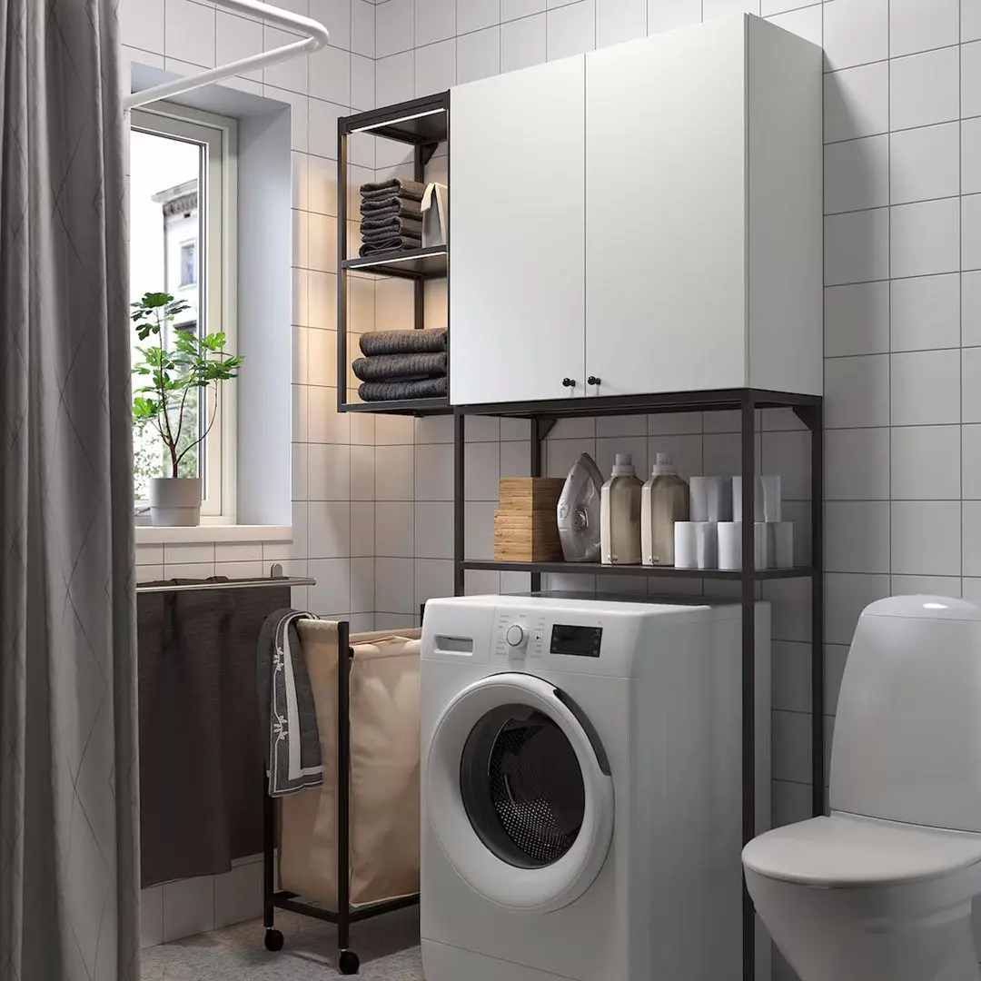 Dulap Ikea Enhet 120x32x204 (Antracit/Alb)