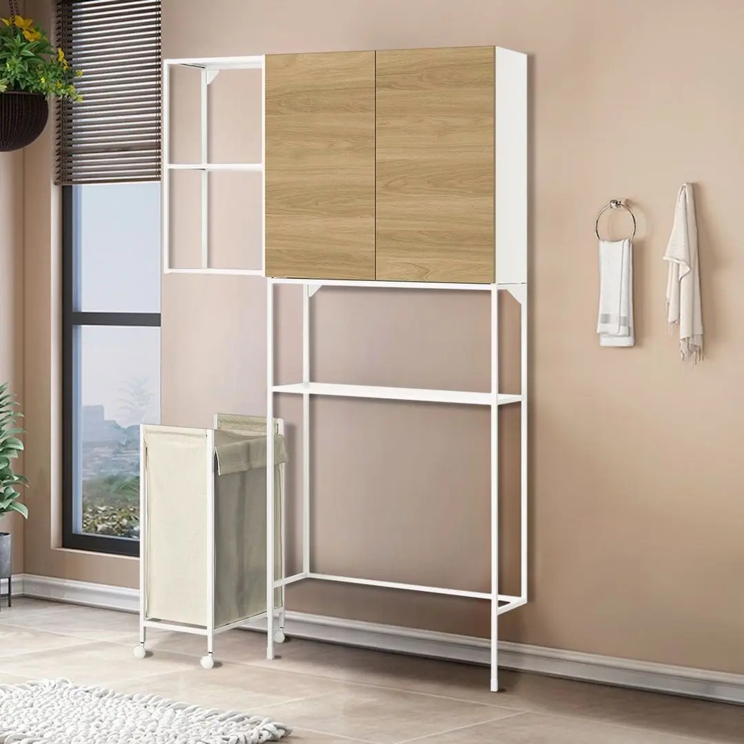 Система хранения Ikea Enhet 120x32x204 (Белый/Под Дуб)