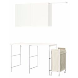 Set mobila pentru baie Ikea Enhet 139x63.5 (Alb) Thumb