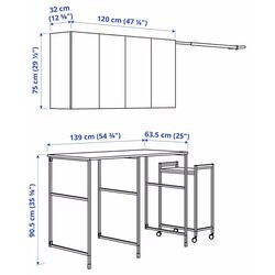 Set mobila pentru baie Ikea Enhet 139x63.5 (Alb) Thumb