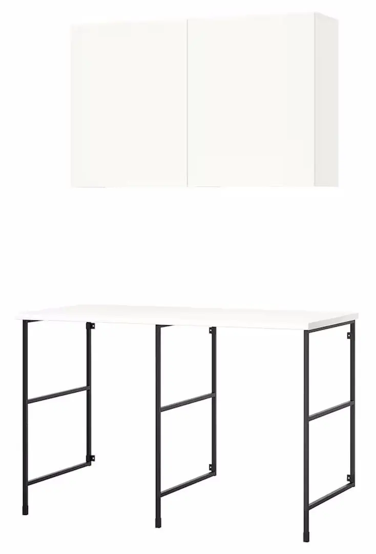 Sistem depozitare Ikea Enhet 139x63.5x90.5 (Antracit/Alb)