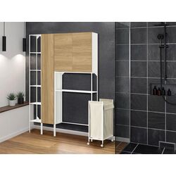 Шкаф Ikea Enhet 140x32x204 (Белый/Под Дуб) Thumb