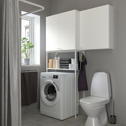 Sistem depozitare Ikea Enhet 3 usi 140x32x204 (Alb)