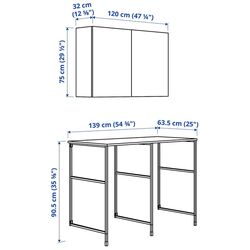 Set mobila pentru baie Ikea Enhet/Hemtrask 139x63.5x90.5 (Antracit/Gri) Thumb