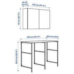 Set mobila pentru baie Ikea Enhet/Hemtrask 139x63.5x93.5 (Alb) Thumb