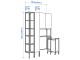 Sistem depozitare Ikea Enhet cos rufe 140x32x204 (Antracit/Alb)