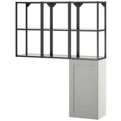 Система хранения Ikea Enhet подвесная рама/1 дверь 120x32x150 (Антрацит/Серый) Thumb