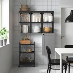 Система хранения Ikea Enhet подвесная рама/1 дверь 120x32x150 (Антрацит/Серый) Thumb