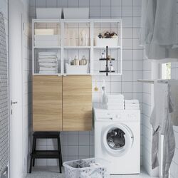 Система хранения Ikea Enhet подвесная рама/2 дверцы 120x32x150 (Белый/Под Дуб) Thumb