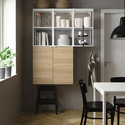 Система хранения Ikea Enhet подвесная рама/2 дверцы 120x32x150 (Белый/Под Дуб) Thumb