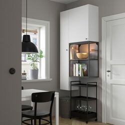 Sistem depozitare Ikea Enhet raft/corp 90x32x180 (Antracit/Alb) Thumb