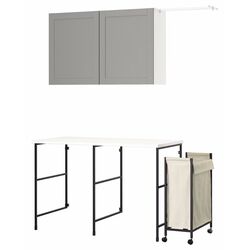 Set mobila pentru baie Ikea Enhet cu cadru 139x63.5 (Antracit/Gri) Thumb