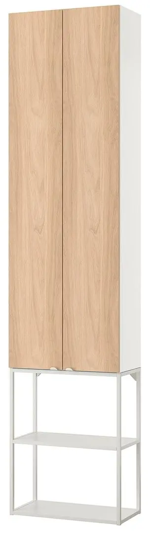 Sistem depozitare Ikea Enhet raft/corp 60x32x255 (Alb/Aspect Stejar)