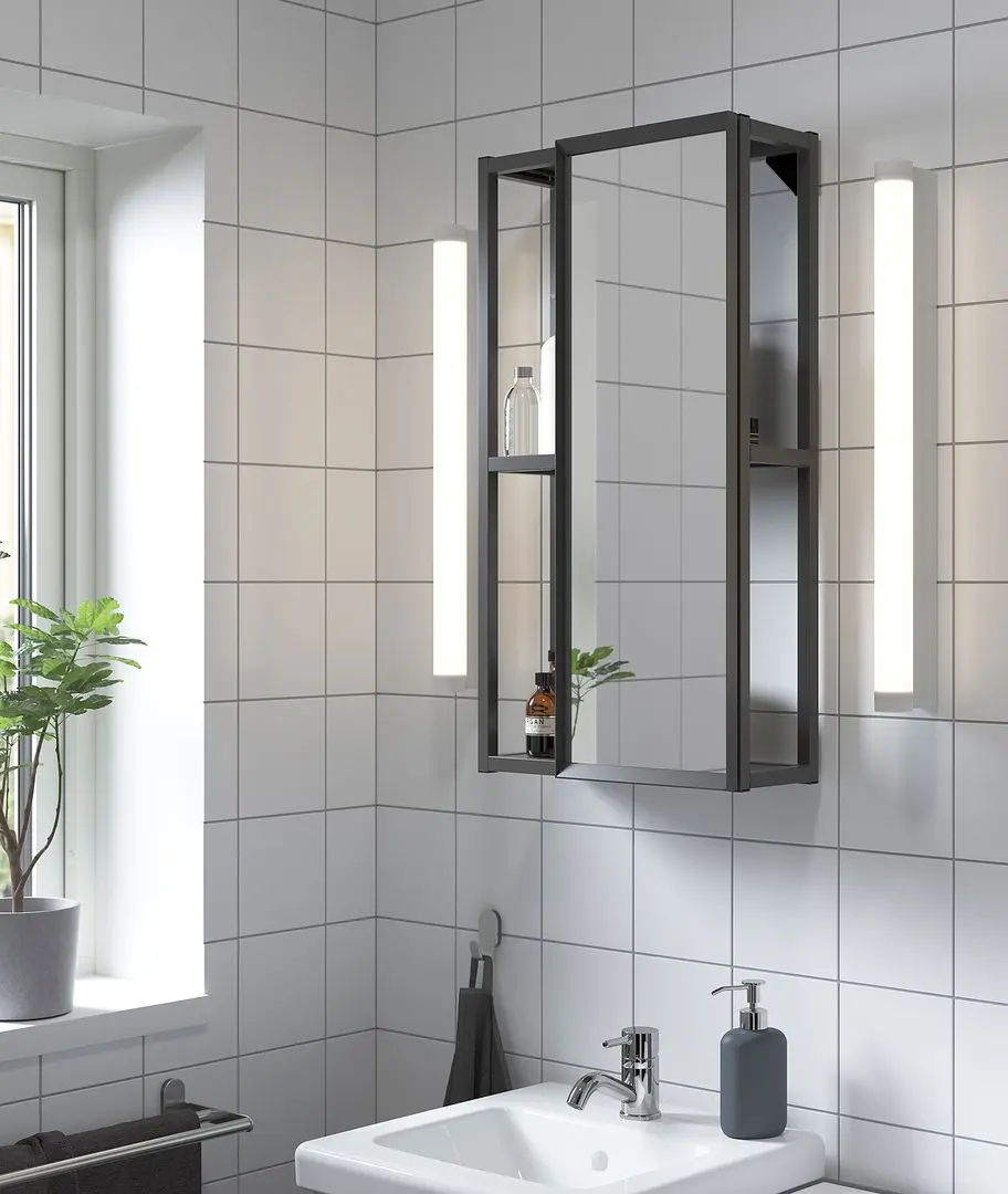 Etajera cu oglinda Ikea Enhet 40x17x75 (Antracit)