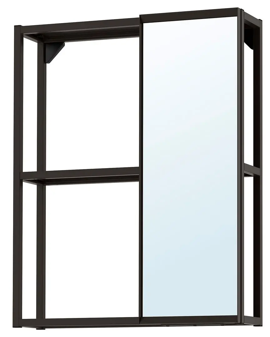 Etajera cu oglinda Ikea Enhet 60x17x75 (Antracit)
