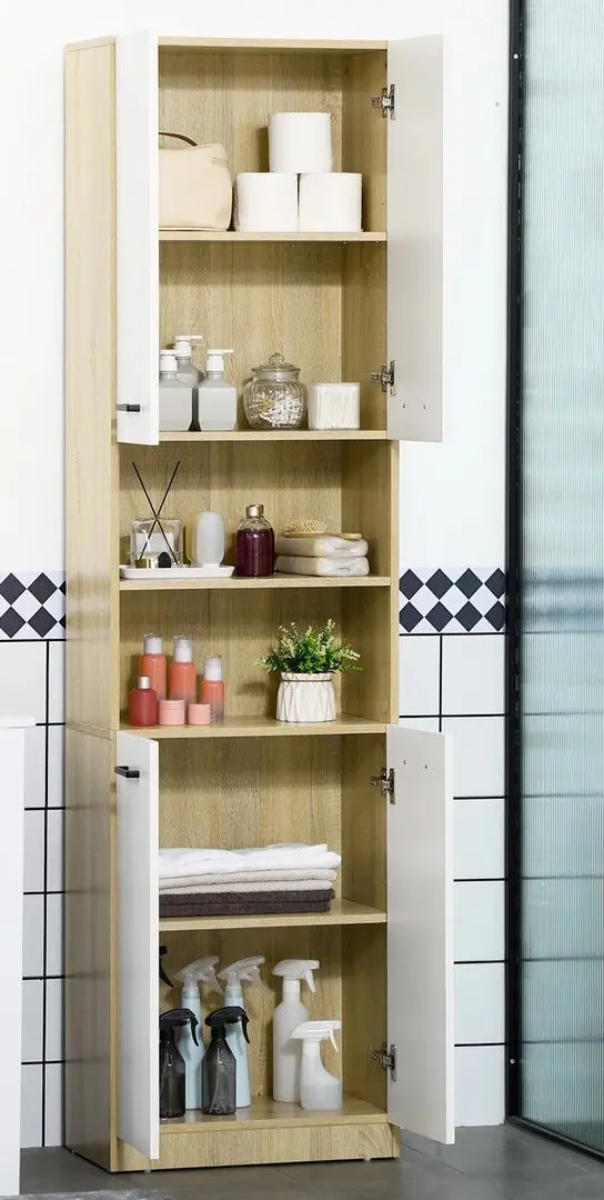 Шкаф Kleankin 834-529V01WT (White/Natural Wood)