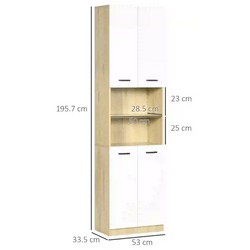 Шкаф Kleankin 834-529V01WT (White/Natural Wood) Thumb