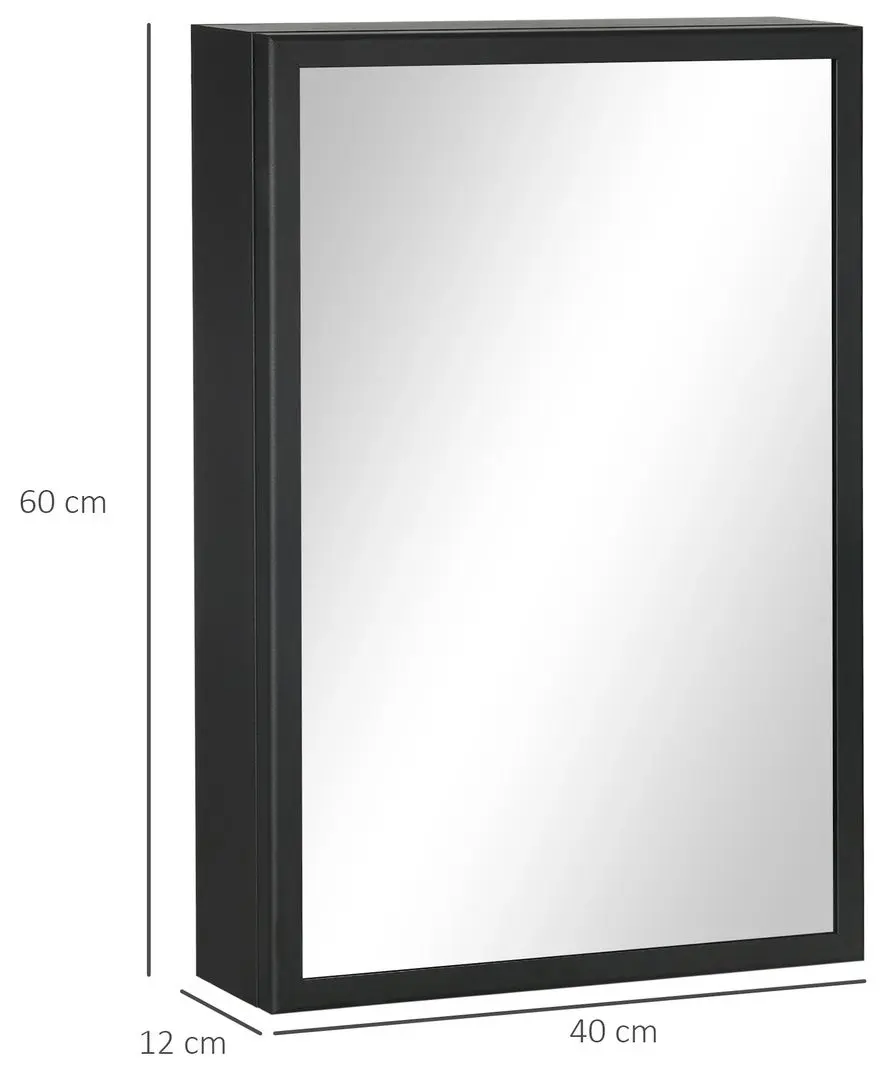 Шкаф с зеркалом Kleankin 834-532V00BK (Black) - 6