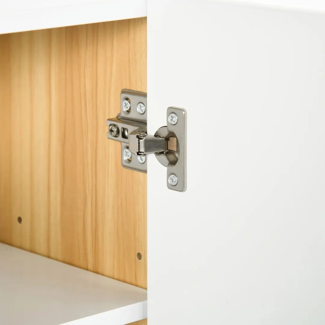 Шкаф с зеркалом Kleankin 834-559V80WT (White/Natural Wood)