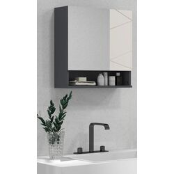 Dulap cu oglinda Kleankin 834-618V80LG (Dark Grey/Light Grey)