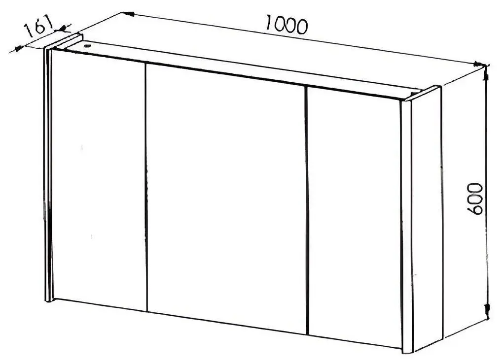 Шкаф с зеркалом Martat Zen 100 (Anthracite)