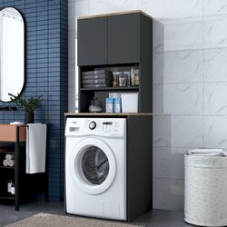Шкаф Mirage Meble KD101 (Anthracite/Walnut)