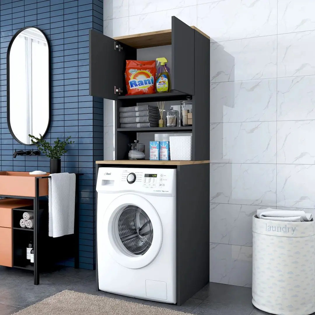 Dulap Mirage Meble KD101 (Anthracite/Walnut)