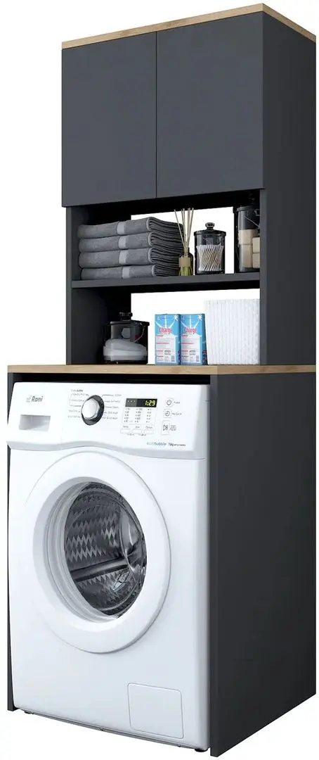 Dulap Mirage Meble KD101 (Anthracite/Walnut)