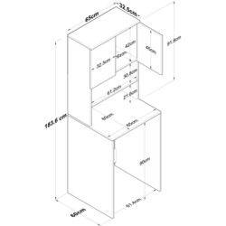 Шкаф Mirage Meble KD101 (White/Walnut) Thumb