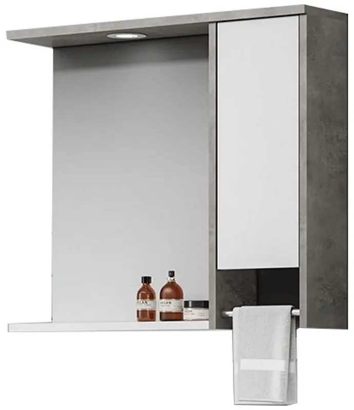 Шкаф с зеркалом Orka Aydos 85 (Retro Silver/White)